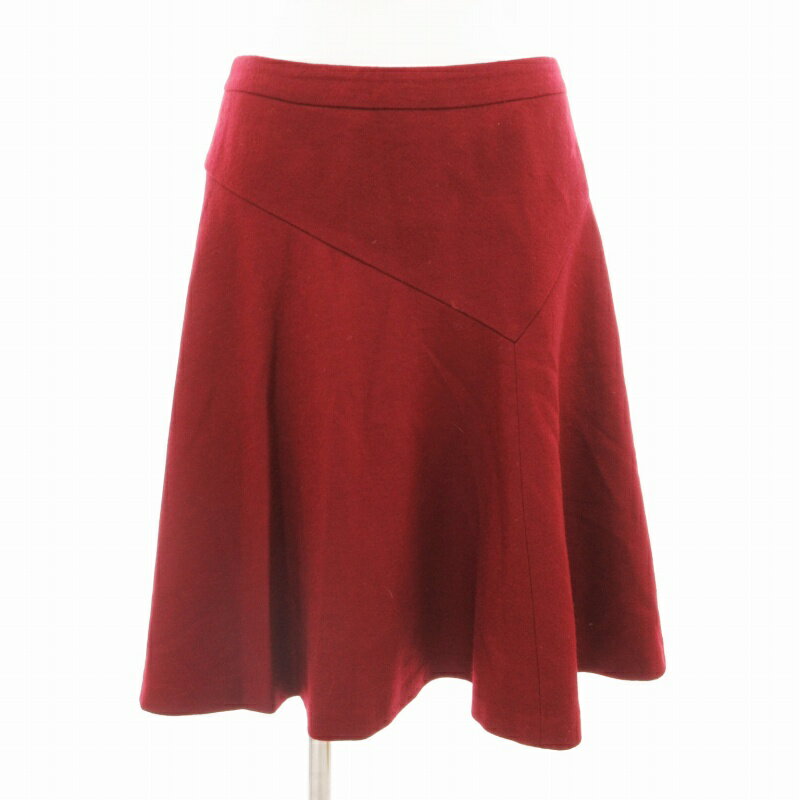 【中古】トータリテ Totalite 美品 フレアスカート ひざ丈 ウール 38 M ボルドー えんじ /TZ 1026 ■GY09 レディース 【ベクトル 古着】 241026