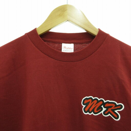 【中古】プリントスター PRINTOSTAR Tシャツ カットソー 半袖 ロゴ プリント クルーネック M ボルドー 赤系 /SS 1104 ■GY09 メンズ 【ベクトル 古着】 241104