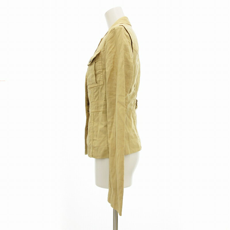 【中古】パトリツィアペペ PATRIZIA PEPE ジャケット オープンカラー 胸ポケット 42 M ベージュ /JS 1104 ■GY09 レディース 【ベクトル 古着】 241104