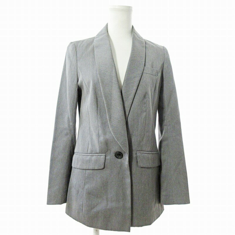 【中古】ナチュラルビューティーベーシック NATURAL BEAUTY BASIC テーラードジャケット ブレザー S グレー 1119 ■GY09 レディース 【ベクトル 古着】 241119
