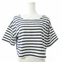 【中古】ロペピクニック ROPE Picnic ブラウス カットソー 半袖 切替 ボーダー 38 紺 白 ネイビー 1121 ■GY09 レディース 【ベクトル 古着】 241121(4)