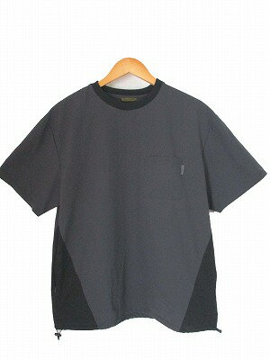 【中古】デンハム DENHAM 23SS テックティー TECH TEE カットソー Tシャツ ストレッチ 半袖 グレー M メンズ 【ベクトル 古着】 230904