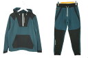 【中古】アンダーアーマー UNDER ARMOUR UA ラッシュ ハーフジップフリース プルオーバーパーカー セットアップ XL L ブルー系 上下セット パンツ ボトムス トップス メンズ 【ベクトル 古着】 240221