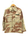 【中古】ヴィンテージ VINTAGE U.S.ARMY 90s BDUジャケット デザートカモ 迷彩 チョコチップ コンバットジャケット S-R メンズ 【ベク...