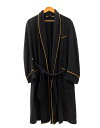 【中古】ヴィンテージ VINTAGE 50s アビーゲート ABBEYGATE スモーキング ガウン コート ウール ブラック イエロー メンズ 【ベクトル 古着】 241111