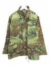 【中古】ヴィンテージ VINTAGE U.S.ARMY U.S.AF 80s M-65 フィールドジャケット ウッドランドカモ 迷彩 ミリタリージャケット S-...