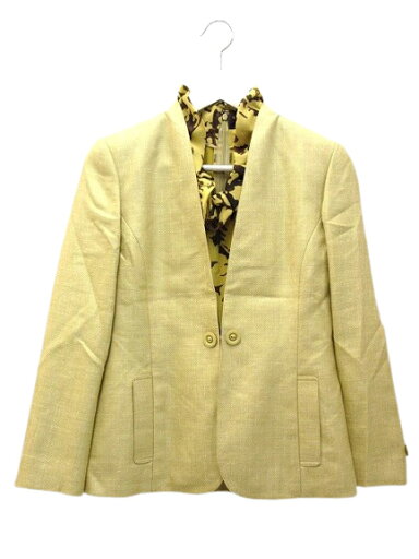 【中古】ジュンアシダ jun ashida ジャケット ブラウス アンサンブル 5 イエロー系 ウール リネン シルク 上着 トップス レディース 【ベクトル 古着】 250122 【中古】ジュンアシダ jun ashida ジャケット ブラウス アンサンブル 5 イエロー系 ウール リネン シルク 上着 トップス レディース 【ベクトル 古着】 250122