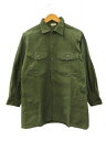 【中古】ヴィンテージ VINTAGE U.S.ARMY 60s OG-107 コットンサテン ユーティリティシャツ オリーブ 15.5 メンズ 【ベクトル 古着...
