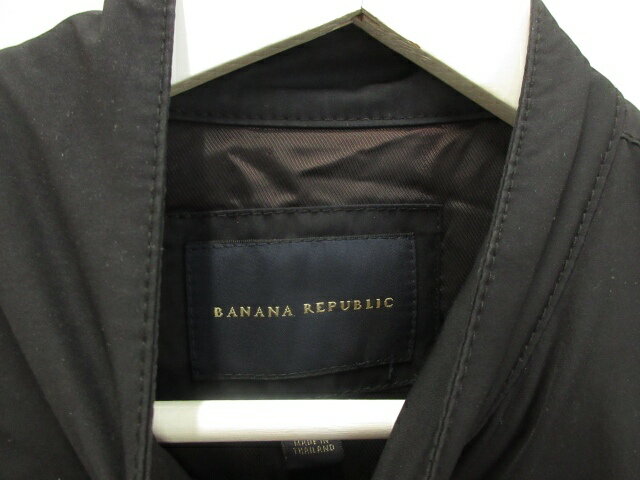 【中古】バナナリパブリック BANANA REPUBLIC スタンドカラー ジャケット M 黒 ブラック アウター メンズ 【ベクトル 古着】 250321