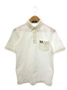 【中古】フレッドペリー FRED PERRY ボタンダウンポロシャツ BUTTON DOWN POLO SHIRT M1627 S 白 ホワイトトップス メンズ 【ベクトル 古着】 250324