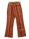 【中古】リーバイス Levi's 70s ビッグE フレア パンツ ストライプ柄 ブーツカット 42TALON ヴィンテージ メンズ レディース 【ベクトル 古...