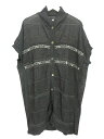 【中古】イオコムイオ io comme io ロング ニット カーディガン 半袖 40 ダークグレー系 トップス レディース 【ベクトル 古着】 250415