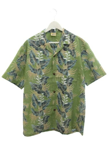 【中古】ロイヤルクリエーションズ ROYAL CREATIONS ハワイアンシャツ Hawaiian shirt アロハ L グリーン系 半袖 USA製 トップス メンズ 【ベクトル 古着】 250425 【中古】ロイヤルクリエーションズ ROYAL CREATIONS ハワイアンシャツ Hawaiian shirt アロハ L グリーン系 半袖 USA製 トップス メンズ 【ベクトル 古着】 250425