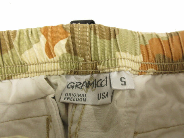 【中古】グラミチ GRAMICCI カモフラージュ ニューナローパンツ CAMO NN-PANTS GMP-15F003 S ブラウン系 ベージュ系 迷彩 ボトムス メンズ 【ベクトル 古着】 250522