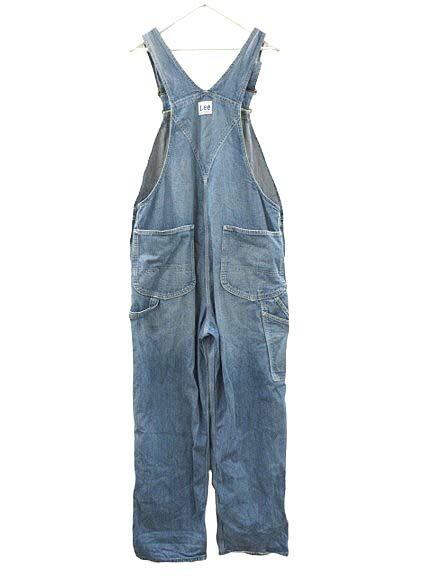 【中古】リー LEE デニム オーバーオール LM7254 ブルー L サロペット ボトムス メンズ 【ベクトル 古着】 250614