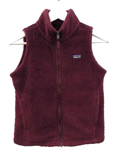【中古】パタゴニア Patagonia ガールズ ロス ガトス フリース ベスト 65490 バーガンディー 子供服 L ..