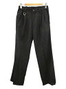 【中古】キリュウキリュウ Kiryuyrik 2TuckWideSlacks KT-HP42-101 2タックワイドスラックス L 黒 ブラック ボトムス メンズ 【ベクトル 古着】 250707