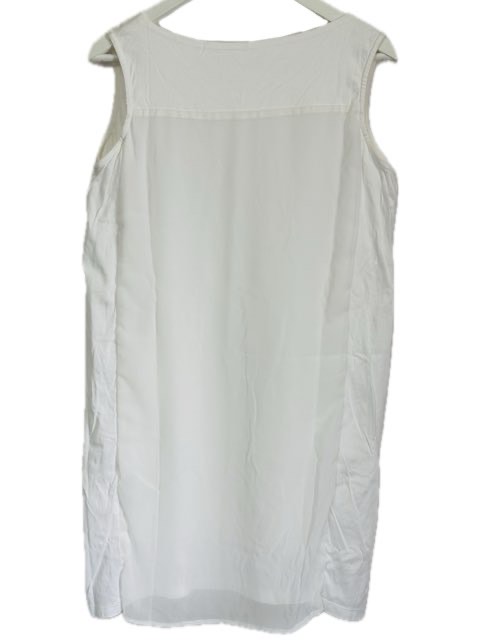 【中古】グレースコンチネンタル GRACE CONTINENTAL class ロングスリット ノースリーブ カットソー チュニック 36 プルオーバー 切替 コットン混 ホワイト 白 トップス レディース 【ベクトル 古着】 250711