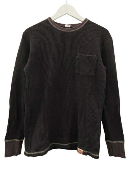 【中古】エムダブルエス MWS ロンT Tシャツ 長袖 サーマル ワッフル生地 ブラック 黒 綿 コットン M トップス メンズ 【ベクトル 古着】 250710