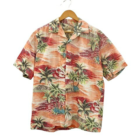【中古】Blue Hawaii ブルーハワイ アロハシャツ ハワイアンシャツ ハワイ製 L マルチカラー 総柄 メン..