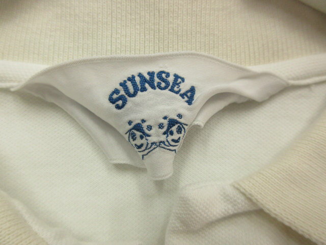 【中古】サンシー SUNSEA BIG POLO SHIRT ビッグポロシャツ 5部袖 カットオフ ホワイト 白 3 メンズ 【ベクトル 古着】 250727