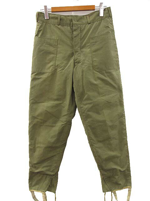 【中古】ヴィンテージ VINTAGE ルーマニア軍 ライディングパンツ ウィンターパンツ 裏起毛 防寒 ミリタリー 48 メンズ 【ベクトル 古着】 25080...