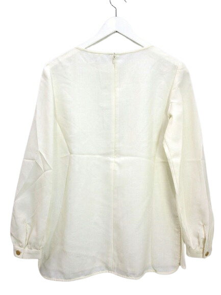 【中古】アマカ AMACA ライトビエラブラウス 38 オフホワイト 白 トップス ウール混 レディース 【ベクトル 古着】 250922