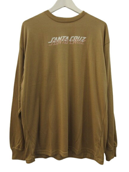 【中古】未使用品 サンタクルーズ SANTA CRUZ ラッシュガード 長袖 ベージュ ロンT Tシャツ 水陸両用 ベージュ M トップス メンズ 【ベ..