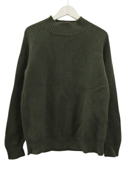 【中古】Vincent et Mireille ヴァンソンエミレイユ 畦編みハイネックセーター ニット 長袖 カーキ ウ..