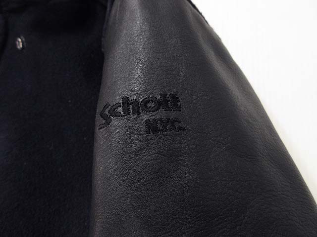 【中古】ショット SCHOTT G-1タイプ ジャケット ウール 袖レザー L USA製 ネイビー ブラック メンズ 【ベクトル 古着】 251030