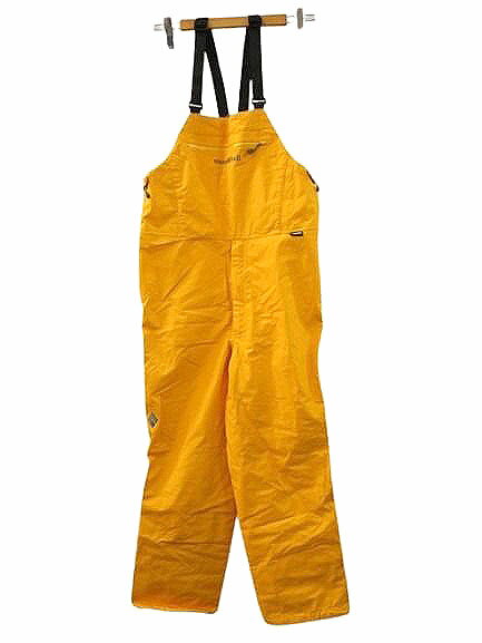 【中古】モンベル Montbell フィールド レインビブ 1132103 オーバーオール XS オレンジ GORE-TEX ゴアテックス サロペット メンズ 【ベクトル 古着】 251203
