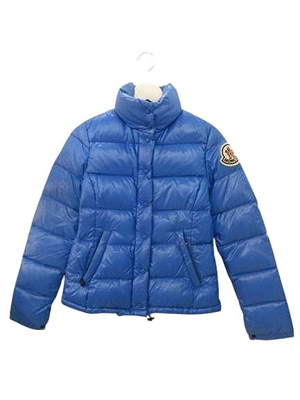 【中古】モンクレール MONCLER CLAIRE クレア ダウンジャケット 00 ブルー ジップア ...