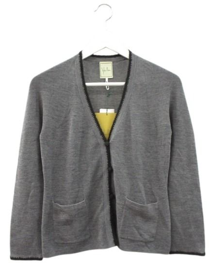【中古】未使用品 シビラ SYBILLA モヘヤトリミング カーディガン M グレー ウール ニット 2023AW トップス レディース 【ベクトル 古着】 260306