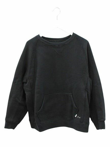 SUGARHILL 슈가힐 RAW EDGE SWEAT SHIRT 21AWSW02 스웨트셔츠 1 검정 블랙 긴소매 트레이너 탑스