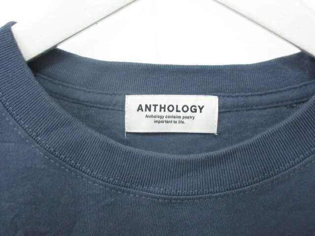 ANTHOLOGY T-Shirt L Camiseta de mediana mano impreso Navi Tops Men 260414 — vista 3