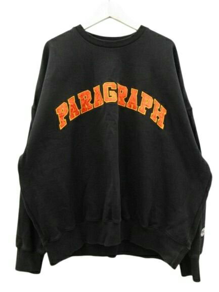 Rakuten - 【中古】Paragraph パラグラフ アーチロゴスウェット 長袖 丸首 ブラック 黒 綿 コットン トップス メンズ 【ベクトル 古着】 260430