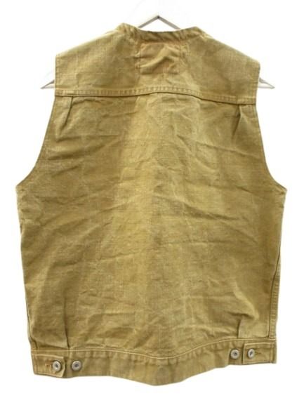 【中古】ONI DENIM 鬼デニム 2ndタイプ ベスト ダック生地 ブラウン 40 メンズ 【...