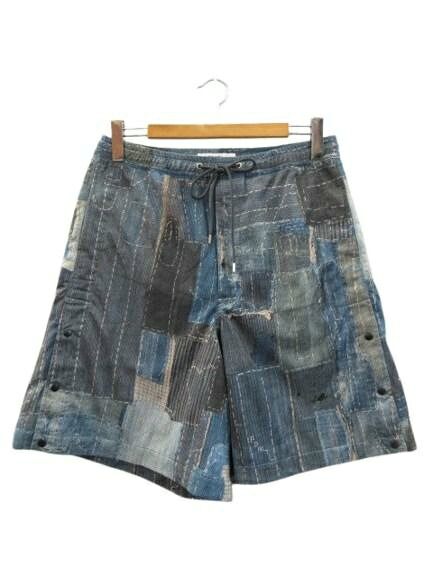 ファンダメンタル FDMTL ボロ サイドボタン ニーパンツ BORO SIDE BUTTON KNEE PANTS ハーフパンツ 転写プリント 30 メンズ  260607