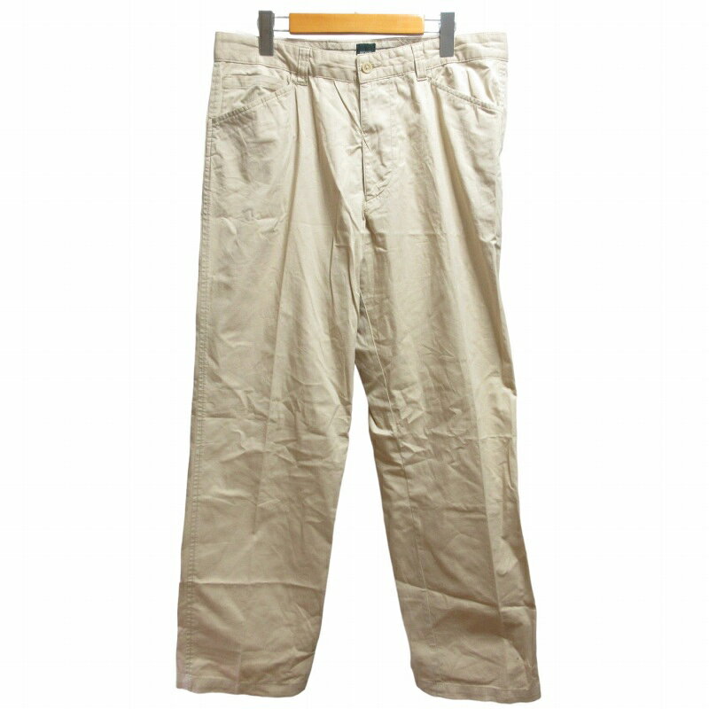 【中古】ヒューゴボス HUGO BOSS パンツ ゴルフウエア スポーツ ストレート 7 M ベージュ /SY 0627 ■GY09 メンズ 【ベクトル 古着】 240627