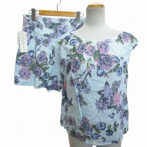 【中古】未使用品 ジルスチュアート JILL STUART タグ付き セットアップ ノースリーブカットソー ブラウス フレアスカート ミニ メッシュ 花柄 総柄 4 M 水色 ライトブルー ■GY09 /FK 0704 レディース 【ベクトル 古着】 240704 【中古】未使用品 ジルスチュアート JILL STUART タグ付き セットアップ ノースリーブカットソー ブラウス フレアスカート ミニ メッシュ 花柄 総柄 4 M 水色 ライトブルー ■GY09 /FK 0704 レディース 【ベクトル 古着】 240704