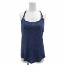 【中古】ルルレモン lululemon ヨガウエア タンクトップ トレーニング 総柄 ロゴ 紺 ネイビー 青 ブルー /HD 0726 ■GY31 レディース 【ベクトル 古着】 240726