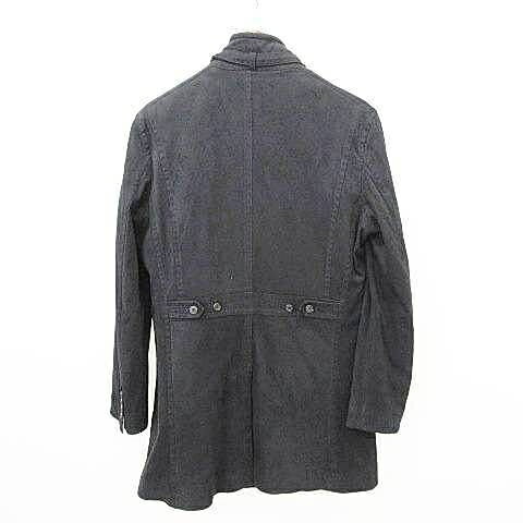 【中古】ニコルクラブフォーメン NICOLE CLUB FOR MEN 美品 コート スエードライク アウター 46 Mサイズ 黒 ブラック ■GY99 メンズ 【ベクトル 古着】 241225