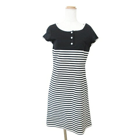 【中古】未使用品 マリークワント MARY QUANT 美品 タグ付き ボーダー ワンピース 半袖 日本製 38 Mサイズ 黒 ブラック 白 ホワイト レディース 【ベクトル 古着】 250121 【中古】未使用品 マリークワント MARY QUANT 美品 タグ付き ボーダー ワンピース 半袖 日本製 38 Mサイズ 黒 ブラック 白 ホワイト レディース 【ベクトル 古着】 250121