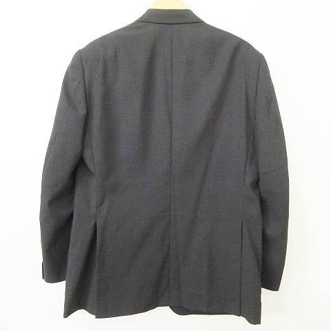 【中古】トロージャン TROJAN シングル スーツ セットアップ 2B 背抜き 無地 ビジネス オフィス 約M〜L チャコール メンズ 【ベクトル 古着】 250419