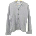 【中古】コムデギャルソン COMME des GARCONS AD2012 ニット カーディガン サイドライン Vネック S グレー A0421 メンズ 【ベク...