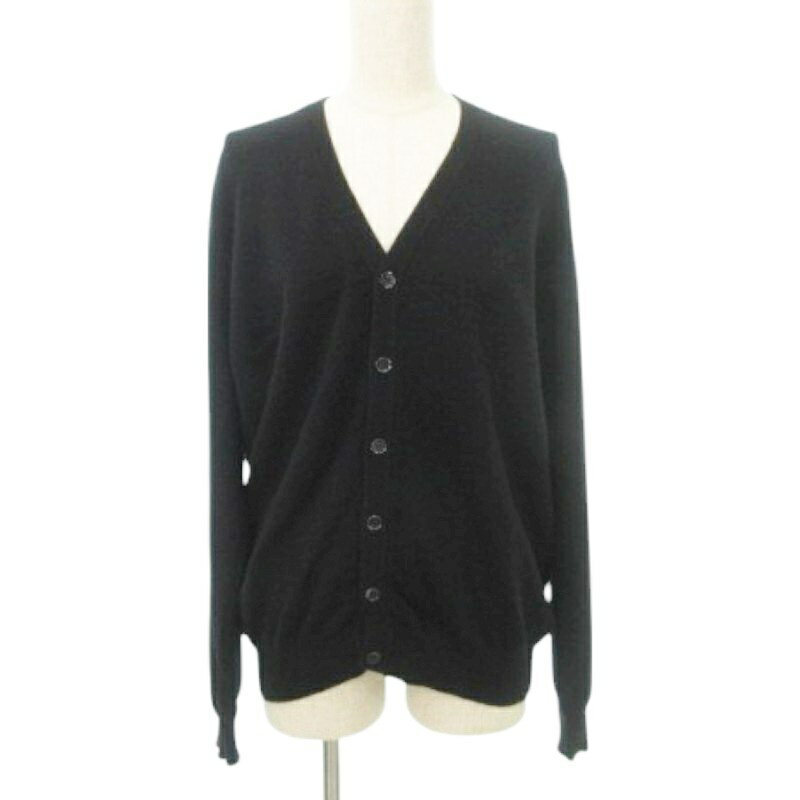 【中古】ジバンシィ GIVENCHY カシミヤ100% ニット カーディガン トップス イタリア製 Mサイズ 黒ブラック ORG レディース 【ベクトル 古着】 250627