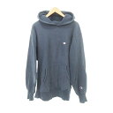 【中古】チャンピオン CHAMPION 90s ヴィンテージ VINTAGE リバースウィーブ パーカー スウェット フェード ヴィンスエ C5-7120 Lサイズ 紺 ネイビー メンズ 【ベクトル 古着】 250705(4)