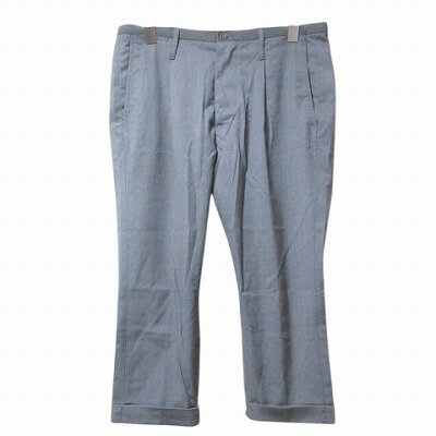 【中古】モンキータイム MONKEY TIME アローズ クロップド パンツ タック ダブル仕上げ M 無地 グレー ■GY09 X メンズ 【ベクトル 古着】 250802