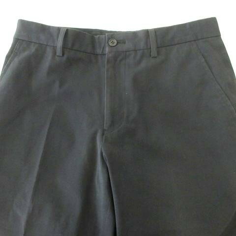 【中古】イッセイミヤケメン ISSEY MIYAKE MEN パンツ スラックス ストレート センタープレス 無地 薄手 1 約Sサイズ 黒 ブラック ■MET1 メンズ 【ベクトル 古着】 250724