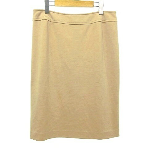 【中古】レオナール LEONARD ひざ丈 スカート タイト ストレッチ 70 ベージュ A1014 レディース 【ベクトル 古着】 251014